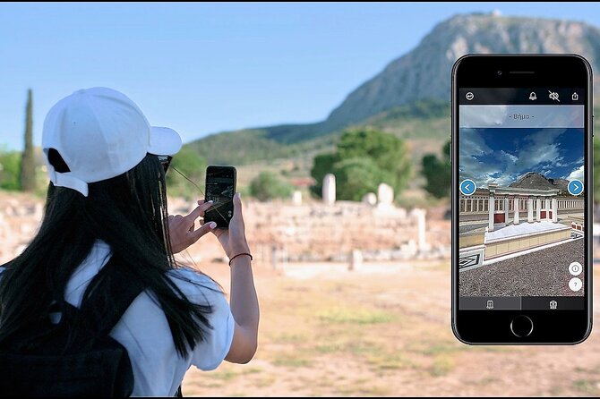 Ancient Corinth: Self-Guided Audiovisual Tour with 3D Models - Finishing near the central square and looking toward Acrocorinth