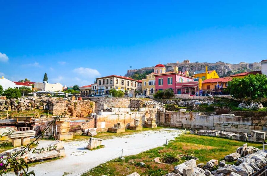 Athens: Hadrian's Library Entry Ticket and Audio Guide - Walking the Peristyle and Side Chambers
