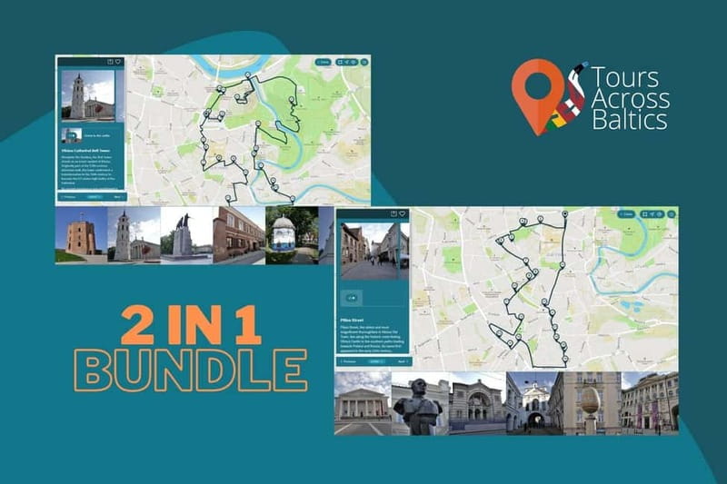 Audio Tour of Vilnius Old Town Core and the South Part 2in1 - Key points at a glance