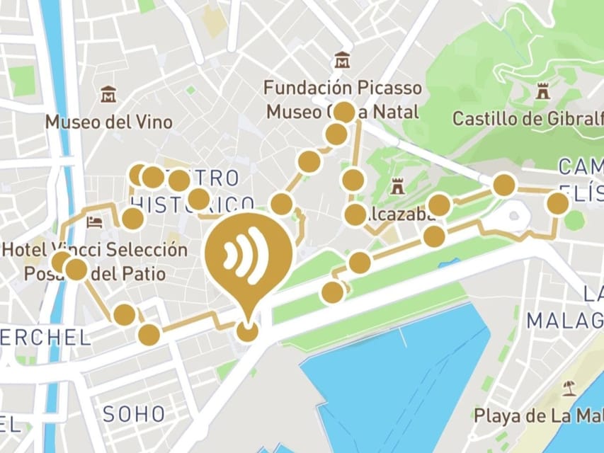 Audioguide City Walk Malaga for cruises (German & English) - How the GPS and autoplay features work