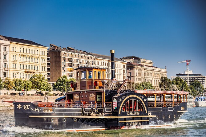 Budapest Paddle Steamer Danube Cruise with Tokaj & Audio Guide - A small paddle steamer at Március 15. tér