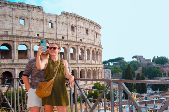 Colosseum Hosted Entry + Audio Guide & Pro Photoshoot (Arena Opt) - Walking through the Roman Forum