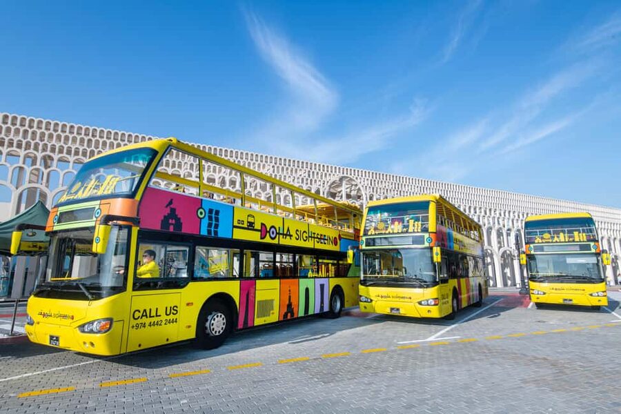 Doha: 24-Hour Hop-On Hop-Off Bus Ticket with Audio Guide - National Museum of Qatar: allow time for the Rose-shaped building