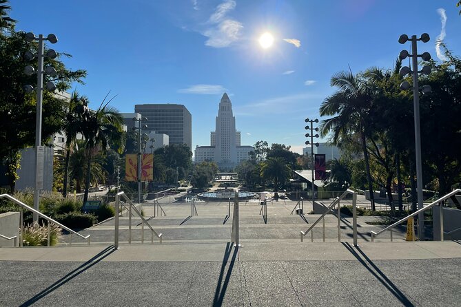 Downtown Los Angeles: A Self-Guided Audio Tour - Angels Flight and Bunker Hill’s modern city view