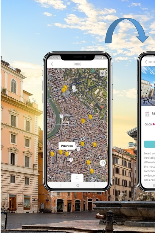 From Naples, Florence and Rome: Pantheon and smart audio - The smart audio guide and how to use it well