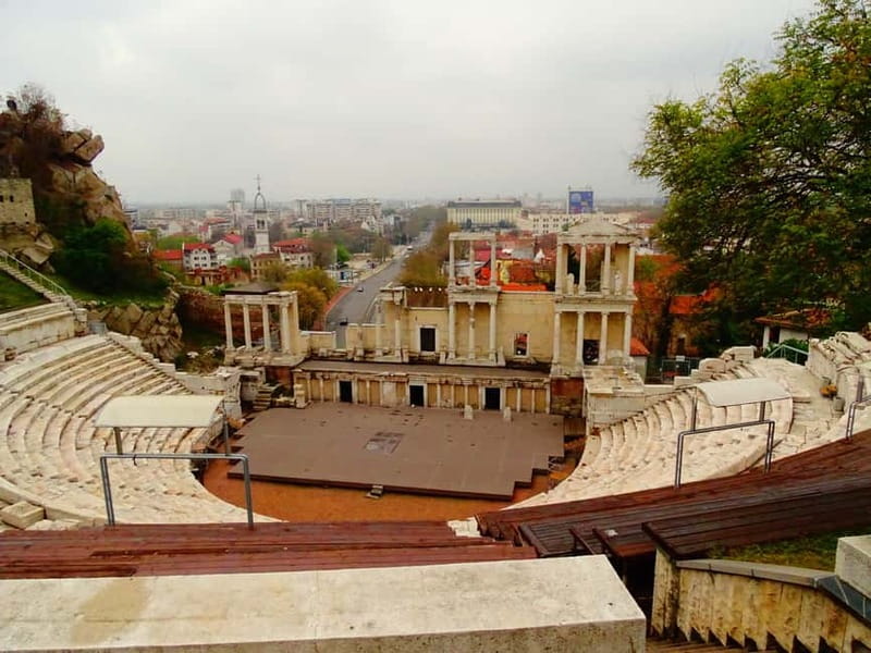 From Sofia: Plovdiv with audio guide + free pick-up - The ancient Amphitheatre and Roman Forum