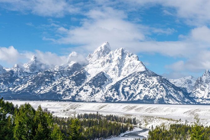 Grand Teton Self-Guided Driving Audio Tour - Mount Moran and the small church