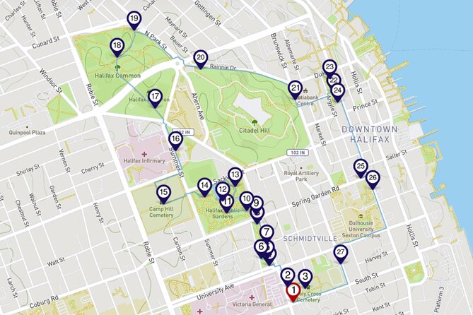 Halifax Churches, Gardens & Graveyards: a Smartphone Audio Walking Tour - Starting among cemeteries on South Park Street