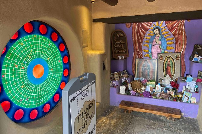 Historic Old Town Albuquerque smart phone App/Audio Walking Tour - The Guadalupe Chapel adds art and a quieter pause