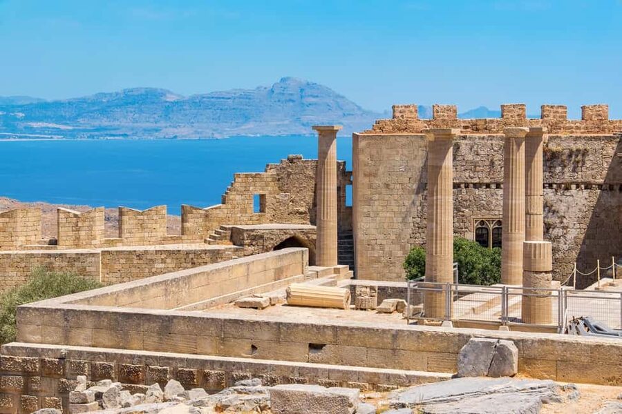 Lindos Acropolis Self-Guided Tour with 3D & Audio (No entry) - Walking through the ancient streets at your own pace