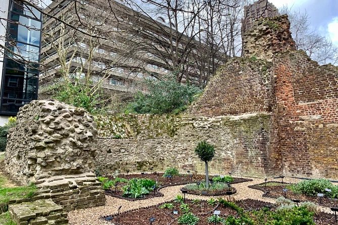 Londinium's Footprint: Explore London's Roman wall on a self-guided audio tour - Church ruins turned into a quiet garden