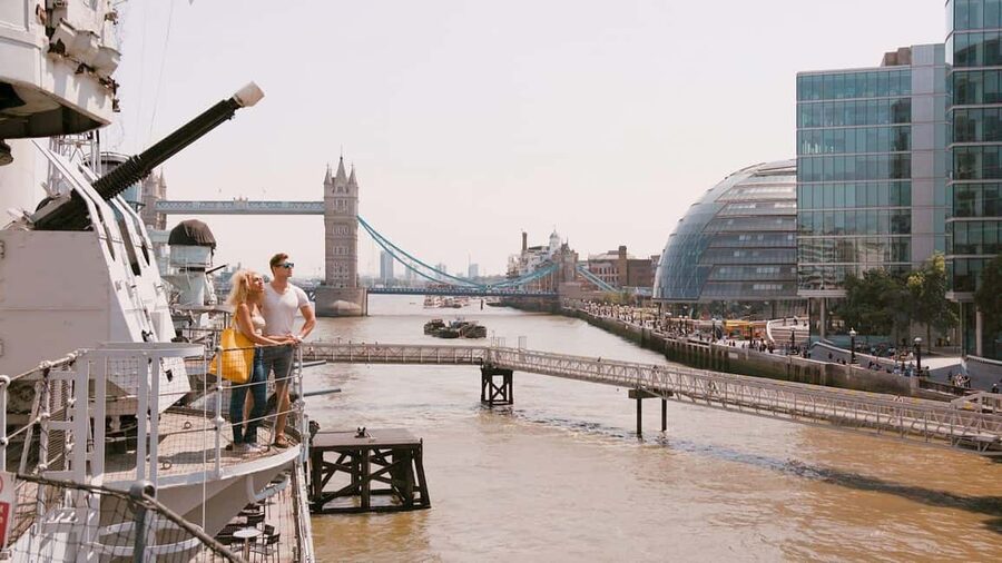 London: HMS Belfast Ticket & Southbank Highlights Audio Tour - The Thames views add a useful change of pace