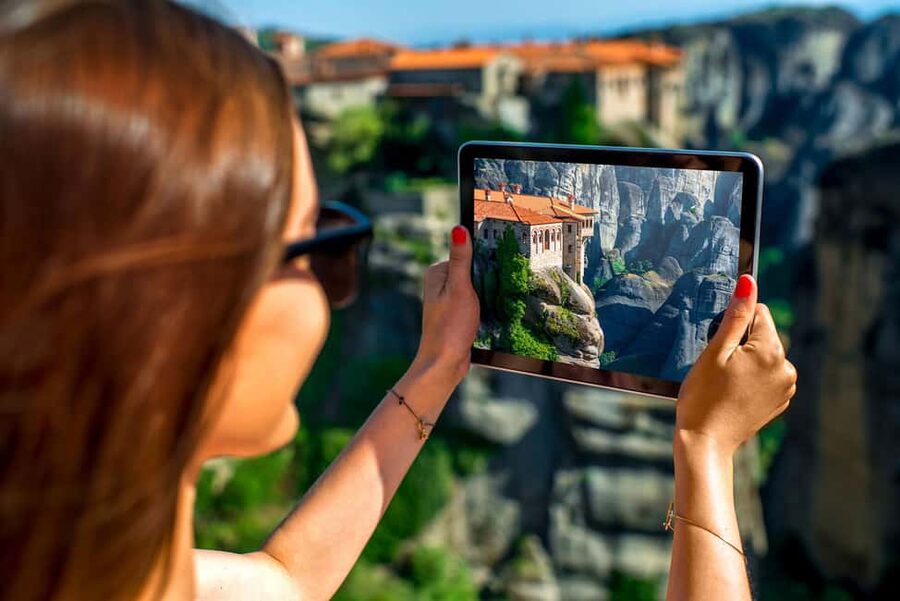 Meteora Self-guided bike tour with multilingual audio guide - The 24 km route and its main stops