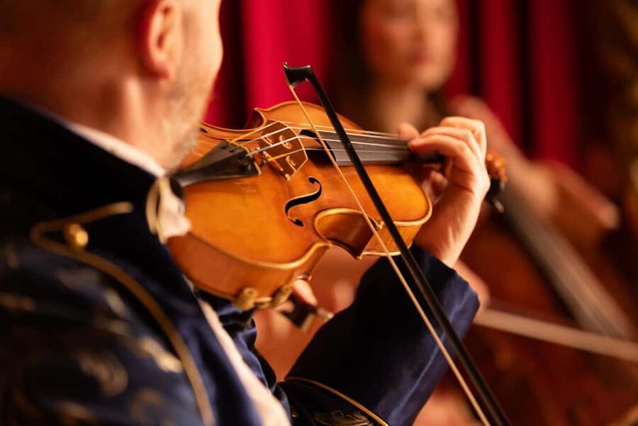Mozart Dinner Opera in Prague with Audio Guide - Boccaccio Hall, marble, gold, and crystal