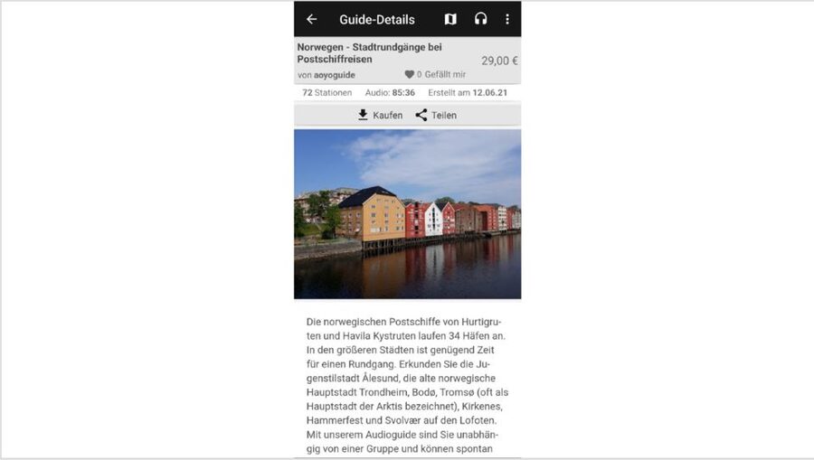 Norwegian Coastal Cities: Smartphone Audio Guide App - The biggest strength: freedom to set your own pace