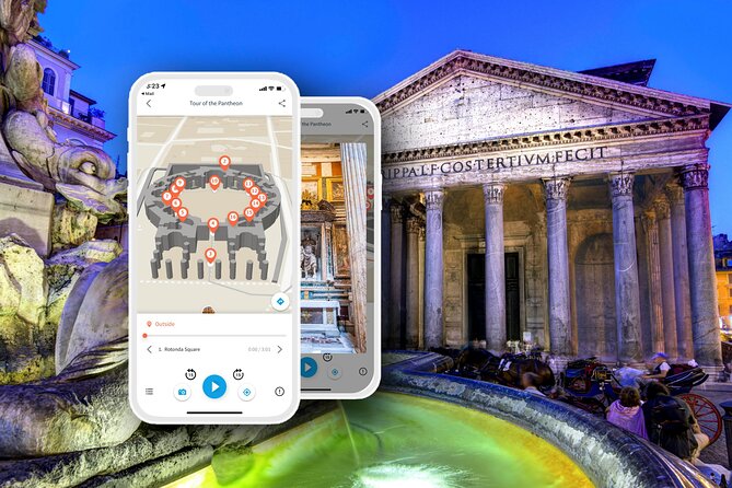 Pantheon in Rome Walking Tour with Audioguide on Your Smartphone - Entering through the portico and Corinthian columns