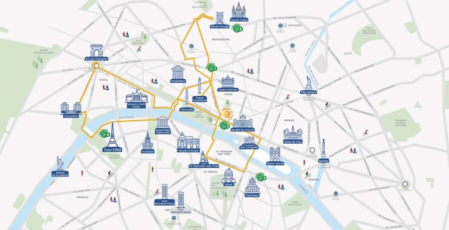 Paris: Tootbus Panoramic by Night Bus Tour with Audioguide - Starting at the Louvre after sunset