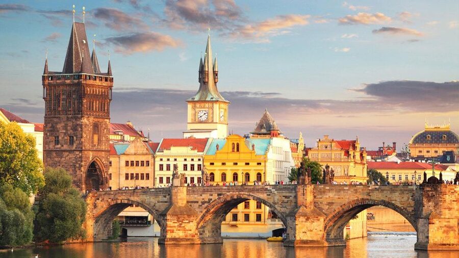 Prague Audioguide - TravelMate app for your smartphone - Wenceslas Square, the National Theatre, and Dancing House