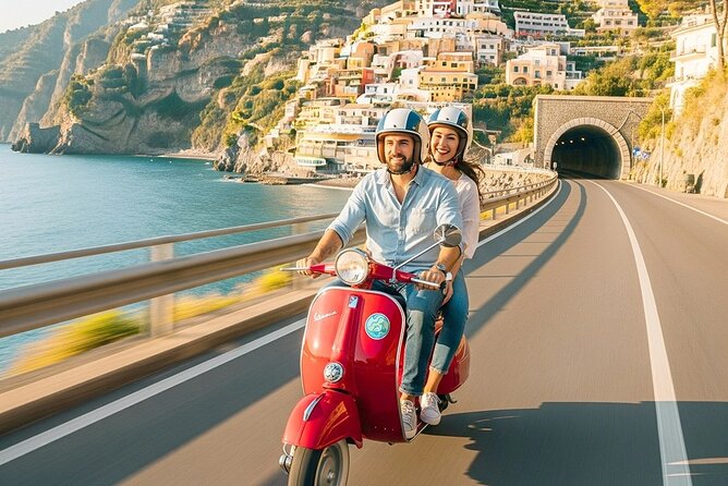 Private audio-guided Amalfi Coast Vespa Tour with driver - Positano gives you a compact taste of glamour