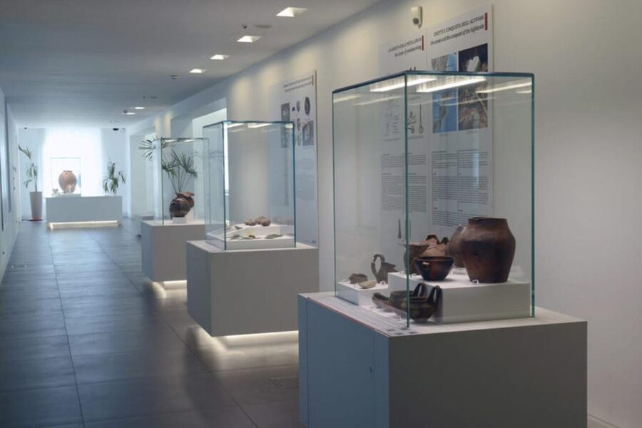 R. Calabria: National Archaeological Museum & App audioguide - The glass-roofed courtyard and Strait of Messina views