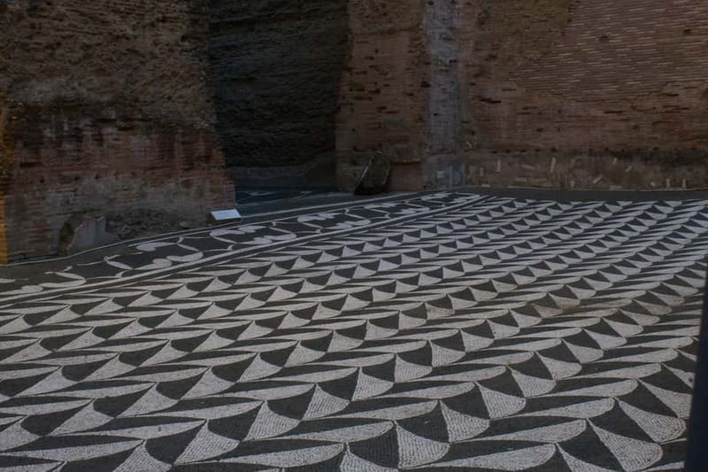 Rome: Ancient Baths of Caracalla Ticket & Audio Guide - Seeing the swimming pool and public rooms