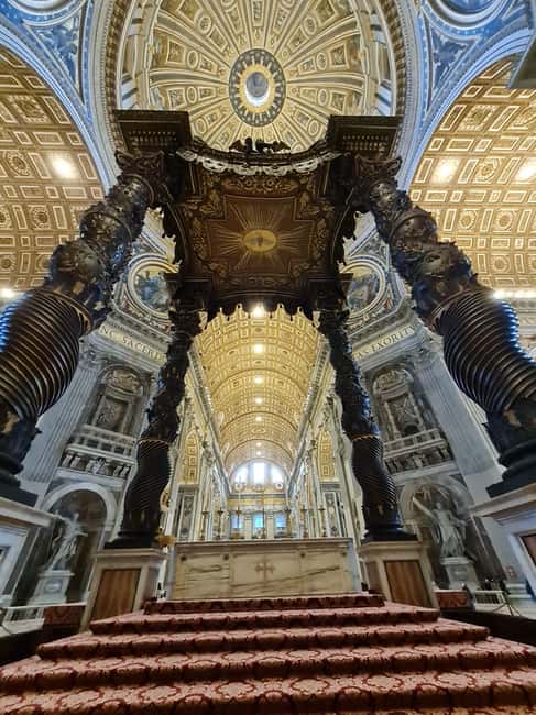 Rome: St. Peter's Basilica Entry Ticket and AudioGuide - Golden Ceilings, Colored Marble, and Mosaics
