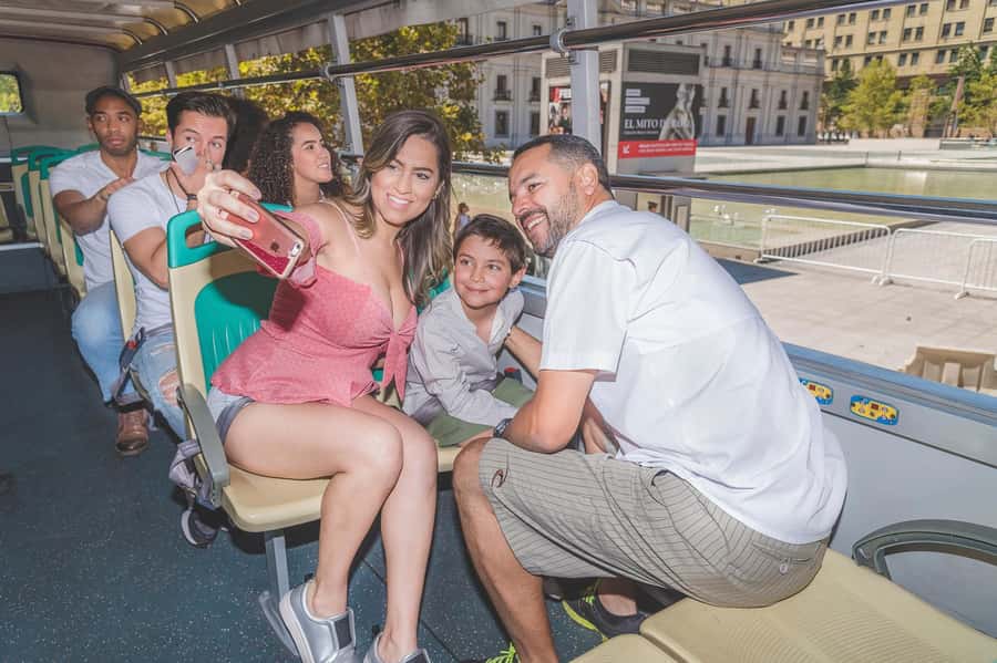 Santiago: Hop-on Hop-off Bus Day Ticket with Audio Guide - Plaza de la Aviación beside the Mapocho River