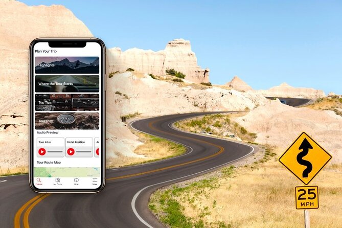 Self-Guided Audio Driving Tour in Black Hills and Mt Rushmore - How the GuideAlong app works on the road