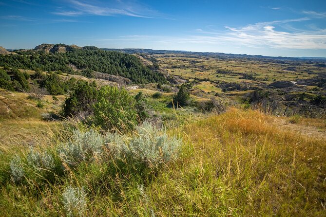 Self Guided Audio Tour of Theodore Roosevelt National Park - River Bend Overlook: stonework, river, and a major viewpoint