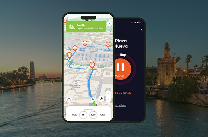 Seville Audio guided walking tour 3h20 and 28 audio commentaries - Triana, Santa Ana, and the San Telmo Bridge