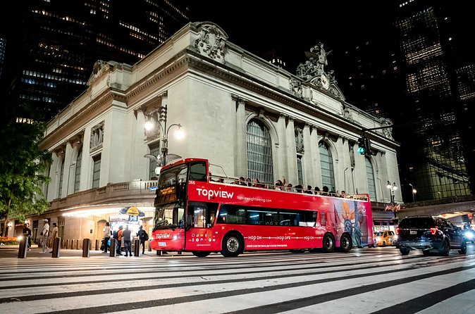 Skyline Night Bus Audio Narrated Tour Experience - Rockefeller Center and Radio City light up Midtown