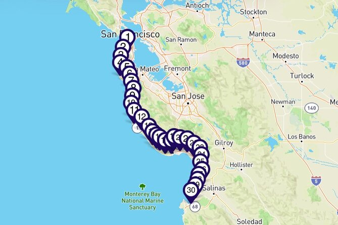 Smartphone Audio Driving Tour between San Francisco & Monterey - Montara, Moss Beach, and the lighthouse story