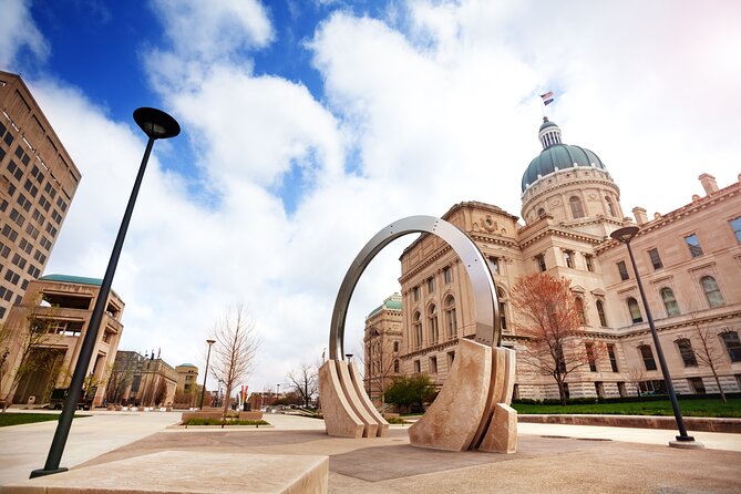 Smartphone Guided Indianapolis Downtown Sites Audio Walking Tour - Soldiers and Sailors Monument at Monument Circle