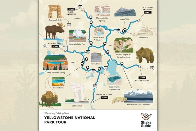 Yellowstone and Grand Teton Self-Guided Audio Tour Bundle - The quieter hydrothermal stops complete Day 1