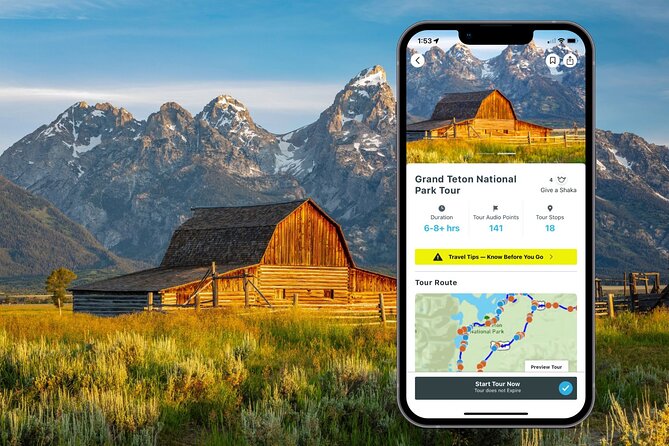Yellowstone and Grand Teton Self-Guided Audio Tour Bundle - Grand Teton trades geysers for mountain views